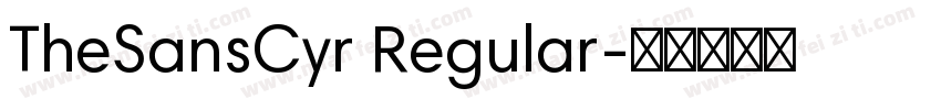 TheSansCyr Regular字体转换
